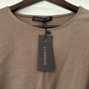 Dynamite Brown Short Sleeve dress